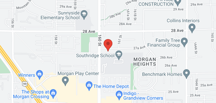 map of 16038 27A AVENUE